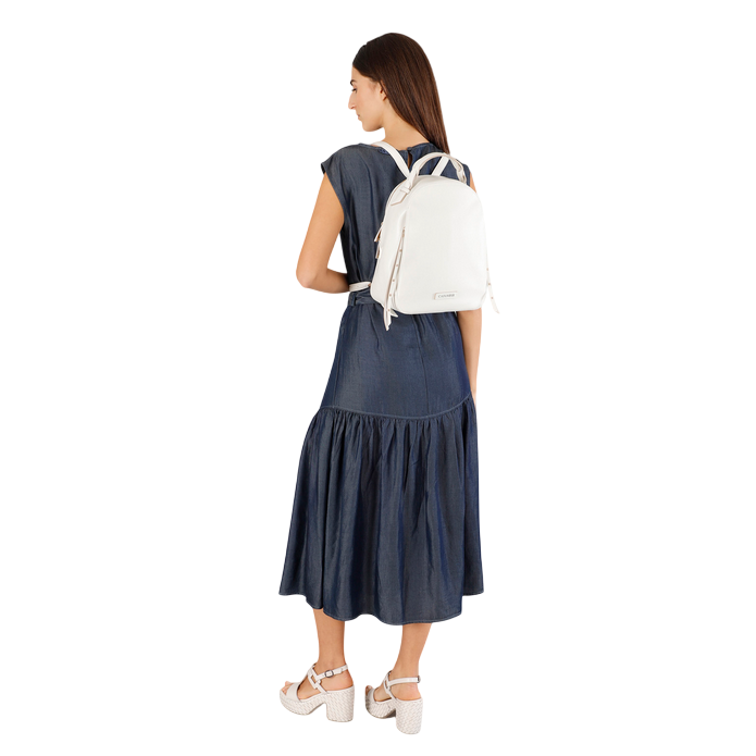 CafèNoir zaino con tasche laterali con manico intrecciati panna c3WA0802 W015 panna3