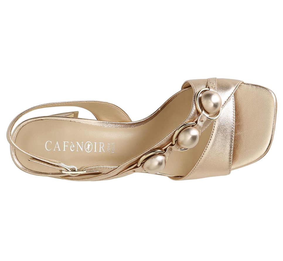 CafèNoir Asymmetric women&#39;s sandal in laminated leather C1LC2023 R043 peach