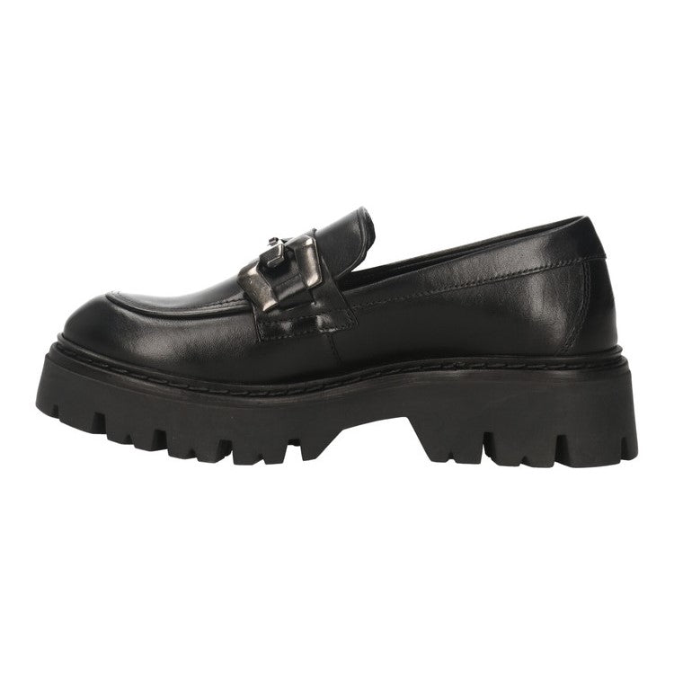 CafèNoir Scarpa Moccasin in leather with clamp for women C1FM1011 N001 black