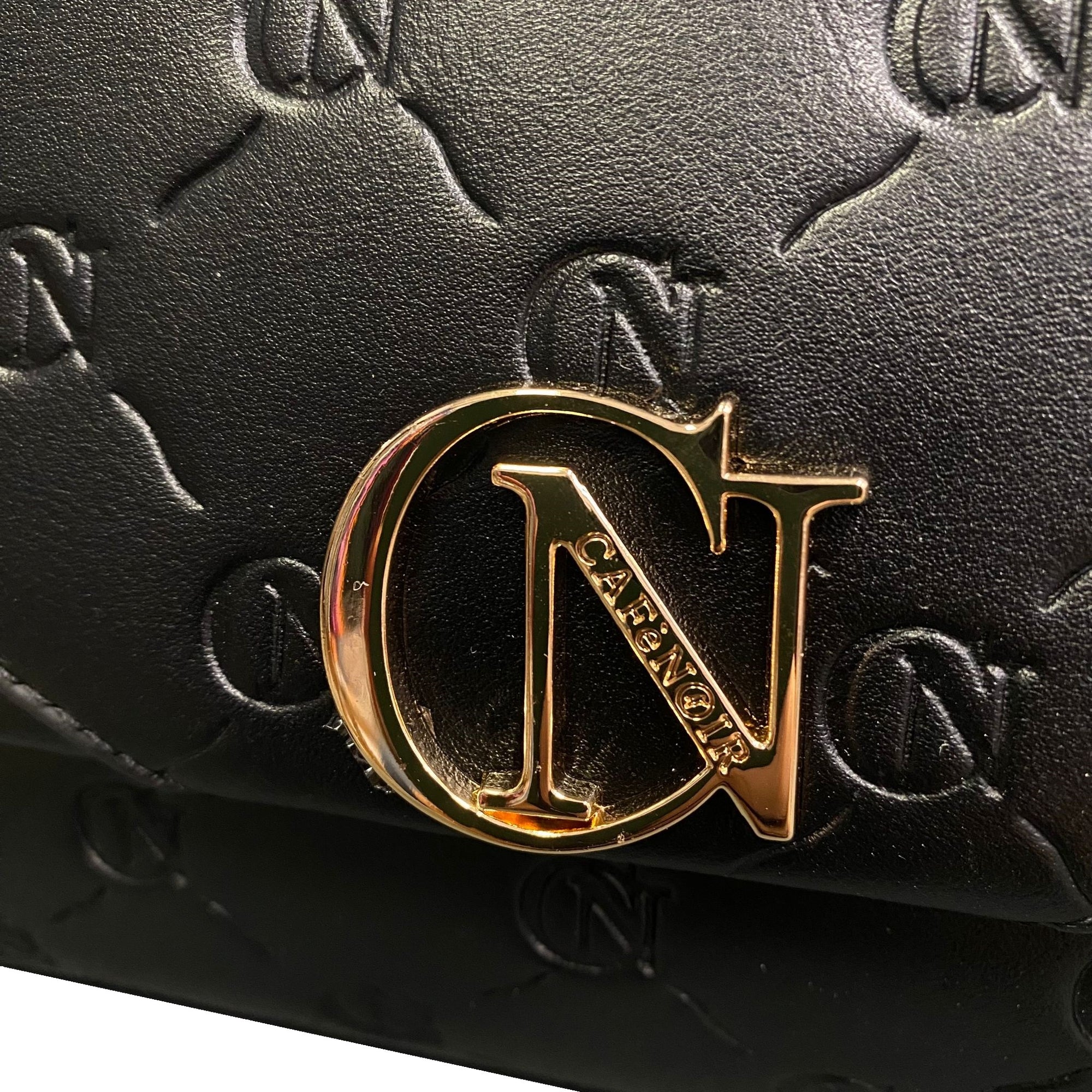 CafèNoir Borsa con pattina logata con tracolla catena C3NI0737 N001 nero