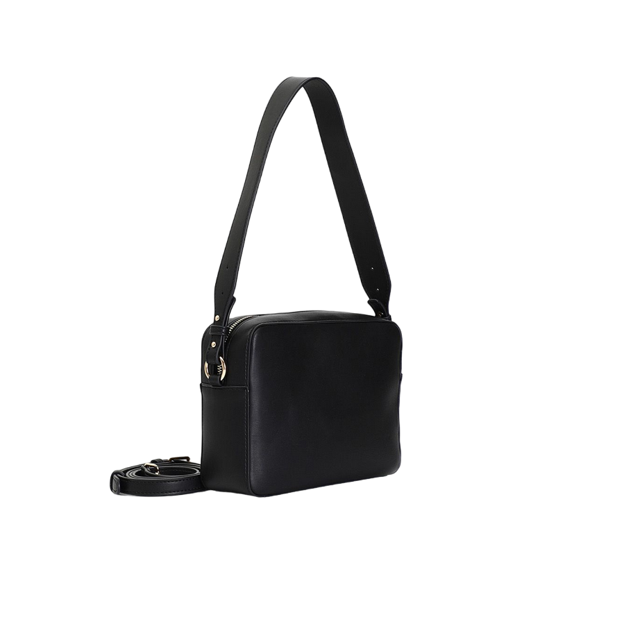 Cafè Noir Camera bag with threading and padlock accessory C3NB0608 N001 black