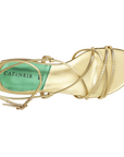 CafèNoir sandalo casual da donna modello schiava laminato oro c1GE9011 Z012