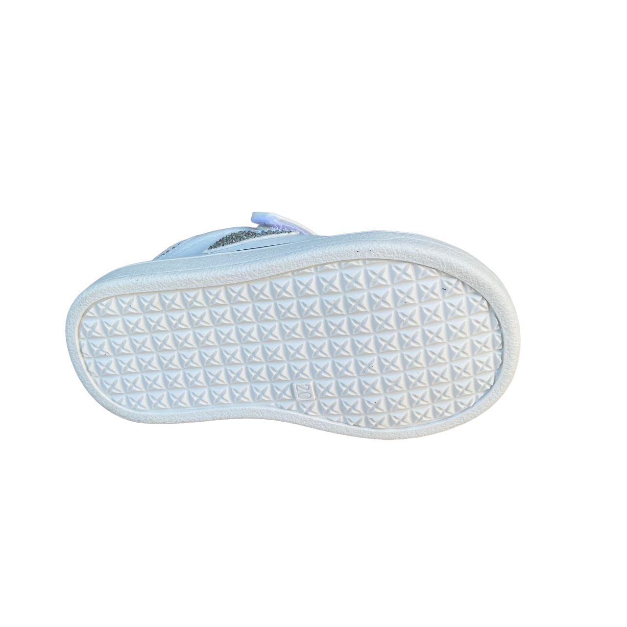 Cafè Noir girl&#39;s shoe with elastic lace and velcro C-2540w white