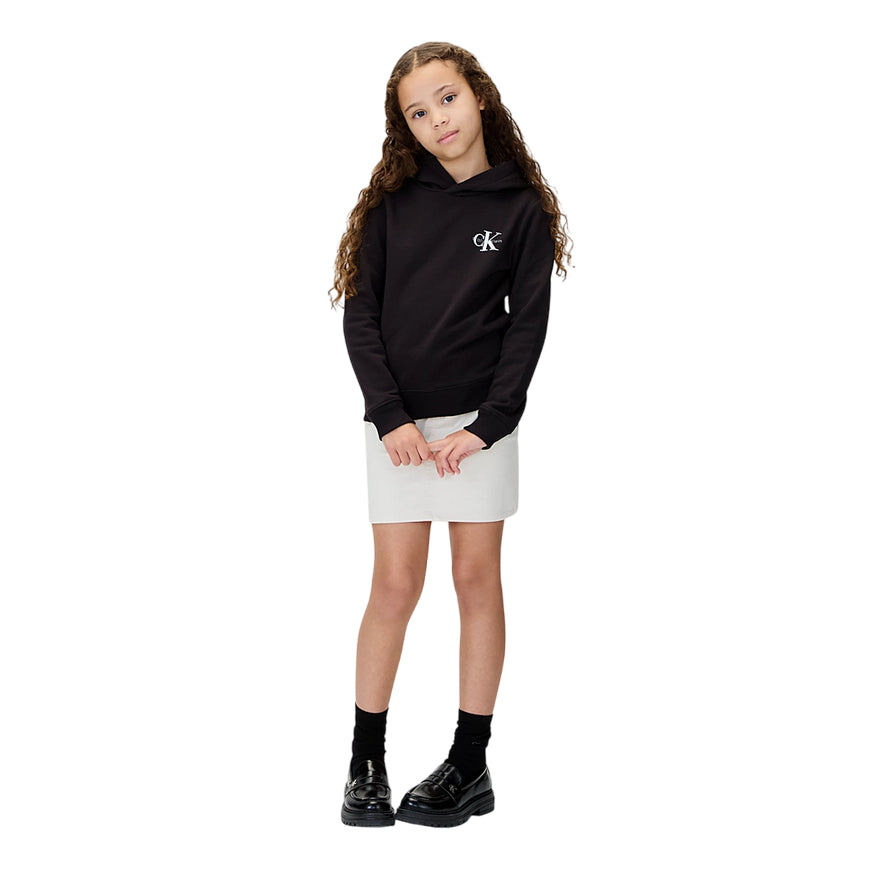 Calvin Klein Felpa con Cappuccio Unisex Junior IU0IU00712BEH Nera - vista frontale