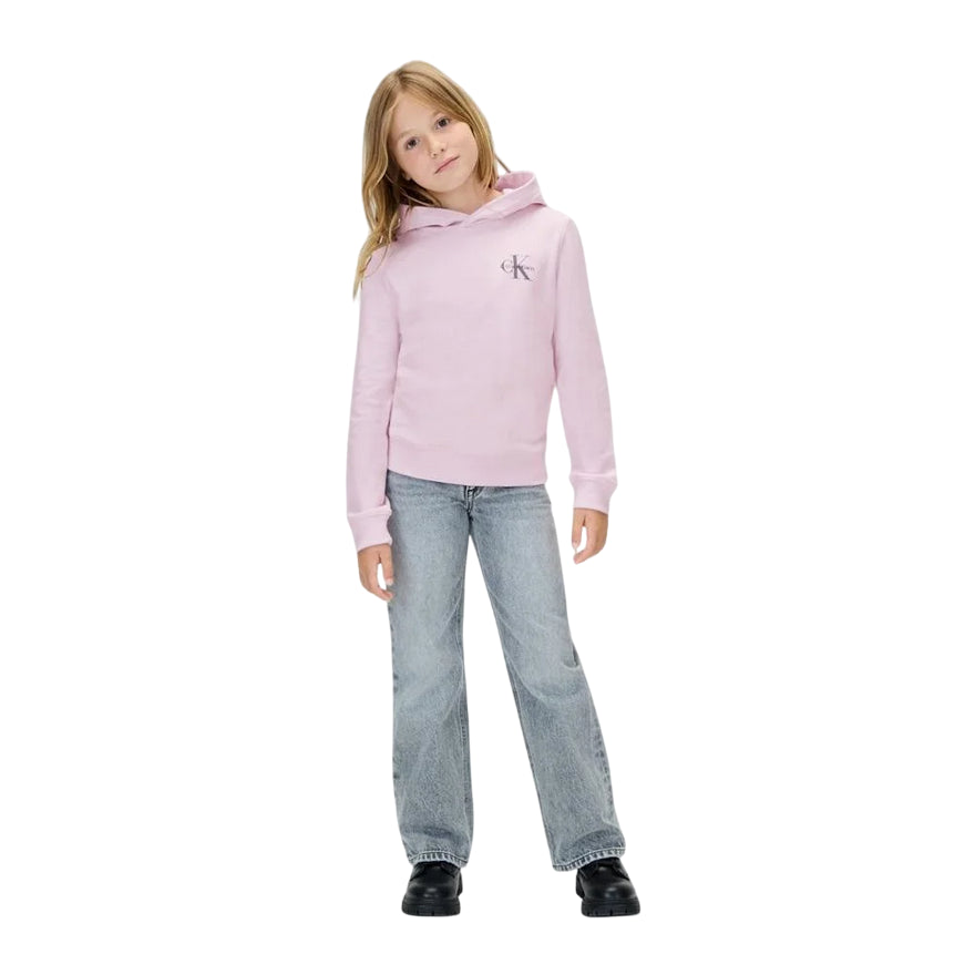 Calvin Klein Felpa con Cappuccio Unisex Junior IU0IU00712BEH rosa - vista frontale