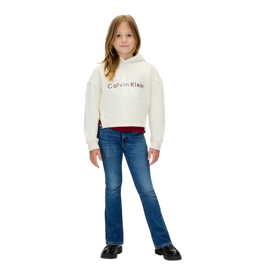 Calvin Klein Jeans Mid Rise Flared per Ragazza - Stile Flared a Vita Media - vista frontale