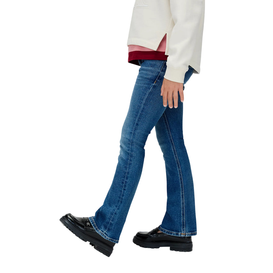 Calvin Klein Jeans Mid Rise Flared per Ragazza - Stile Flared a Vita Media - vista laterale