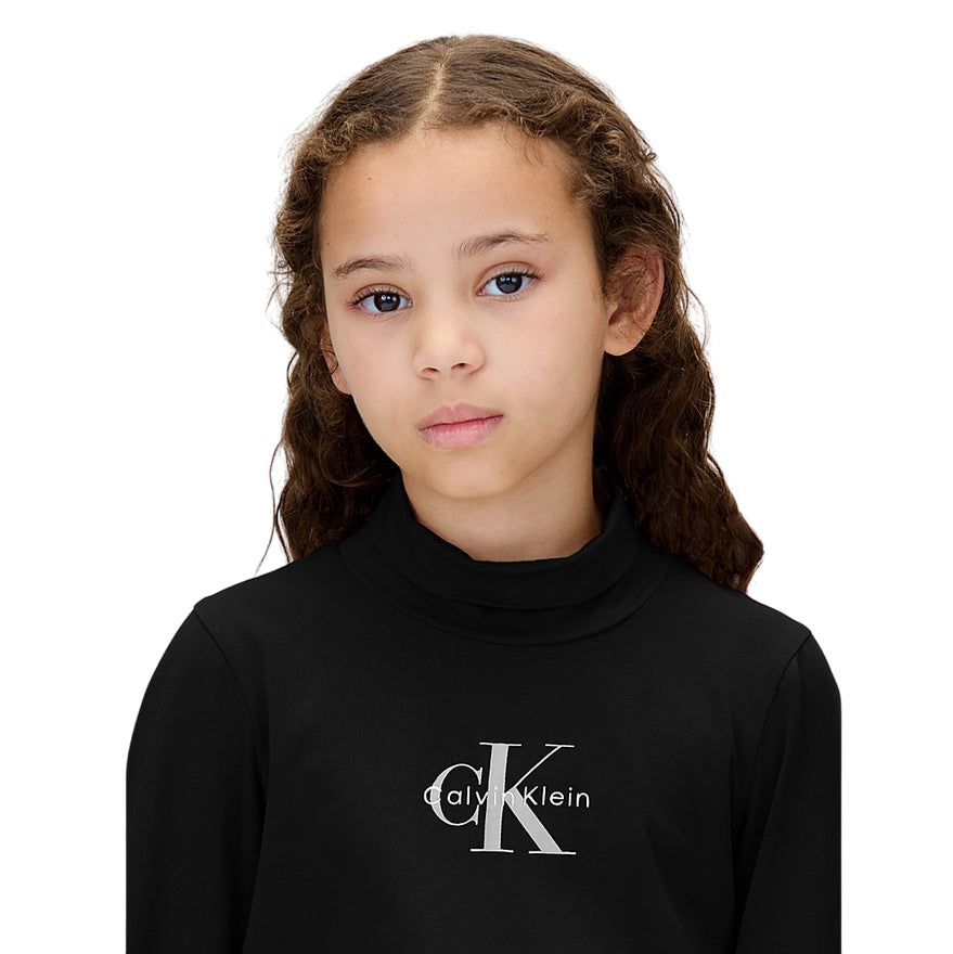Calvin Klein Maglia a Collo Alto Slim junior IG0IG03044BEH Nero - logo
