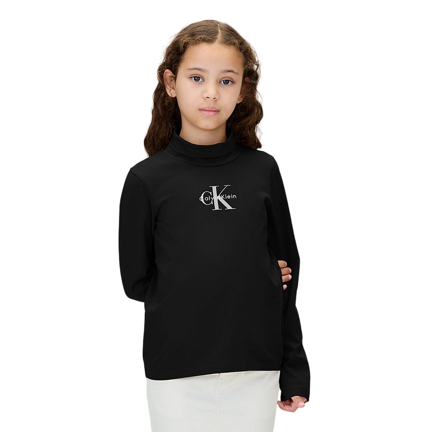 Calvin Klein Maglia a Collo Alto Slim junior IG0IG03044BEH Nero - vista principale