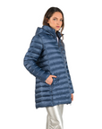 Canadian giubbotto lungo da donna con cappuccio Teslin recycled CN.G224204WRE/DKDEN blu denim