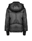 Censured women's hooded jacket with rib collar and cuff JW C010 TN TT3 90 black