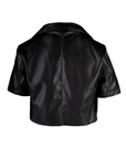 Censured short faux leather jacket Short Slevve JWGLACTFNSV 90 black