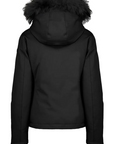 Censured winter bonded softshell jacket with hood and fur JW6236TNEP 90 black