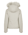 Censured women's jacket with hood and detachable fur JW6236TNEP3 139 almond milk