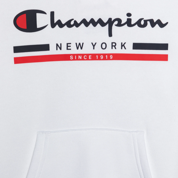 Champion Felpa con cappuccio da ragazzi 306837 WW001 bianco