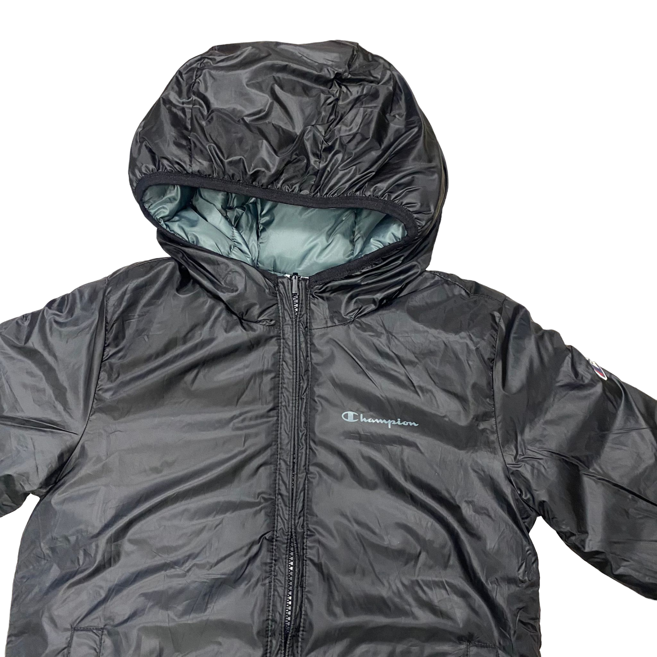 Champion Reversible hooded jacket 306570 NBK/BLG black-blue