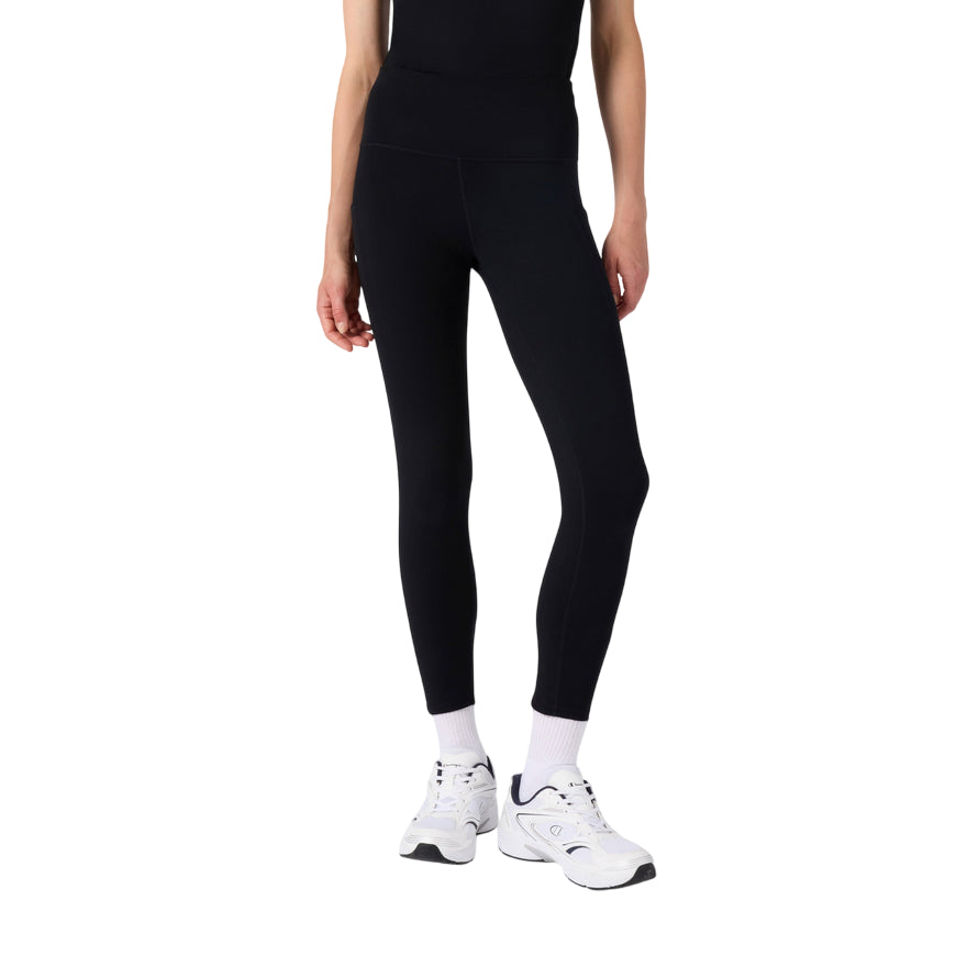 Champion pantaloni sportivi Leggings donna 7/8 Quick Dry neri 118471_KK001 - frontale
