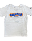 Champion boy's suit with short sleeve t-shirt and boxer shorts 306792 WW001 white-blue