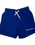 Champion completo da ragazzo maglietta manica corta e pantaloncino Boxer mare 306792 WW001 bianco-bluette