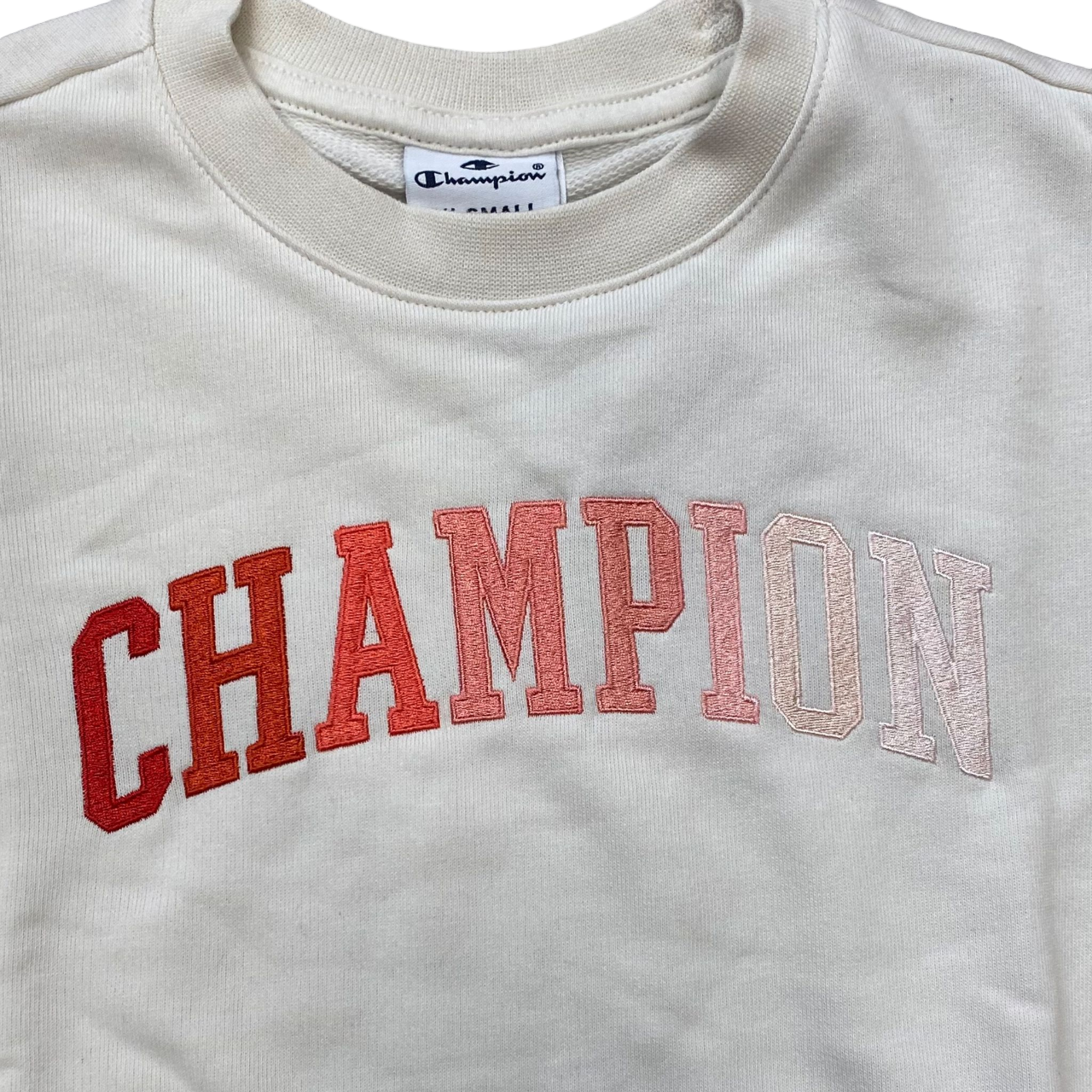 Champion girls&#39; crewneck sweatshirt 404984 ES001 light beige