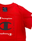Champion short sleeve t-shirt for boys with print 306696 red