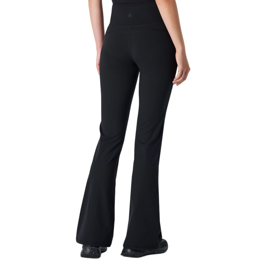 Champion pantalone sportivo da donna con vita alta e gamba a zampa Flare Leggings M59452 X001 nero