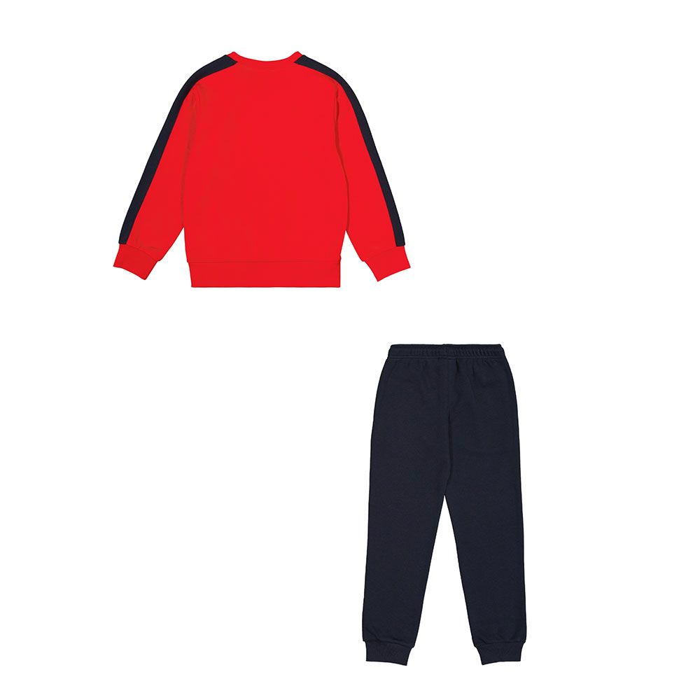 Champion tuta da ragazzi con felpa girocollo 306862 RS011 rosso-blu