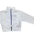 Champion girl's tracksuit with full zip 404995 WW001 white light blue