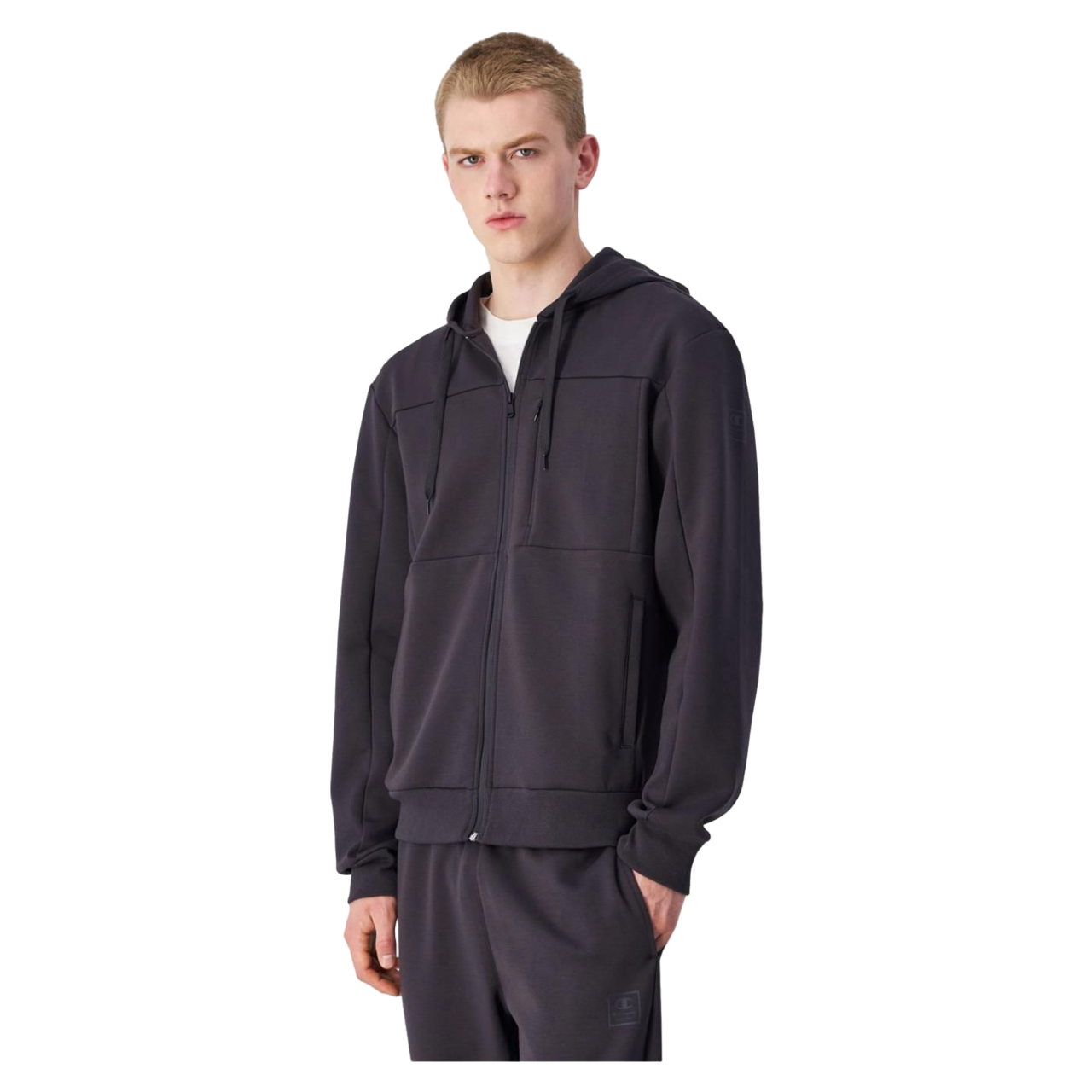 Champion tuta sportiva da uomo con cappuccio 220410 ES503 grigio