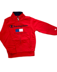 Champion boy's cotton sports tracksuit with full zip 306703 RS011 red blue