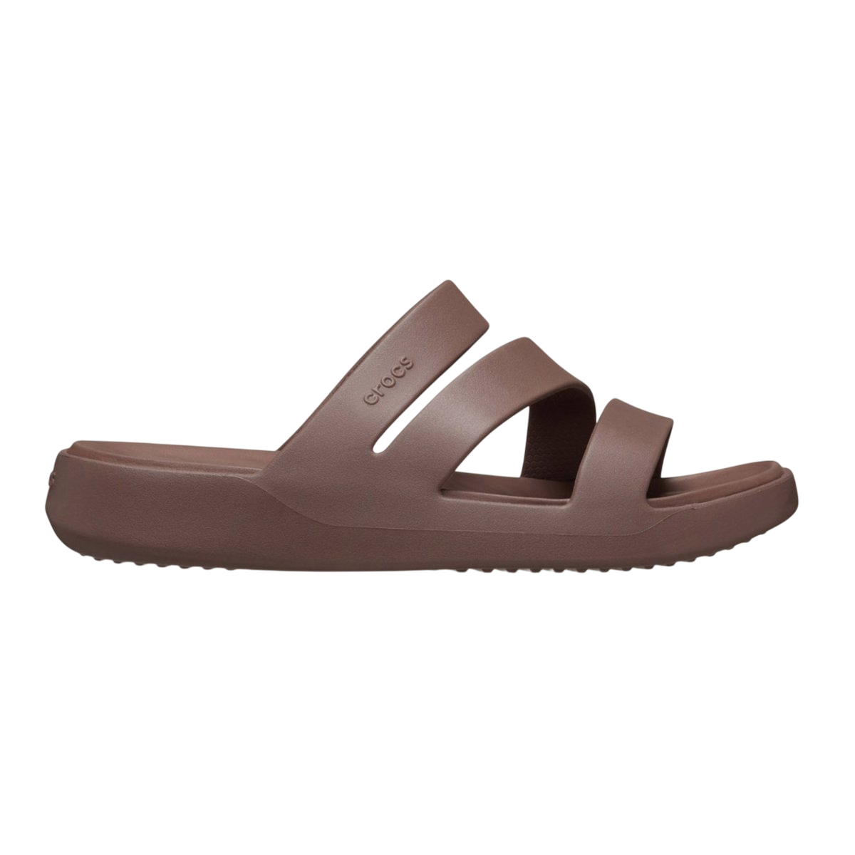 Ciabatta sandalo Crocs Fuga Strappy color tartufo da donna, modello 209587-0LF con cinturini incrociati e design ergonomico