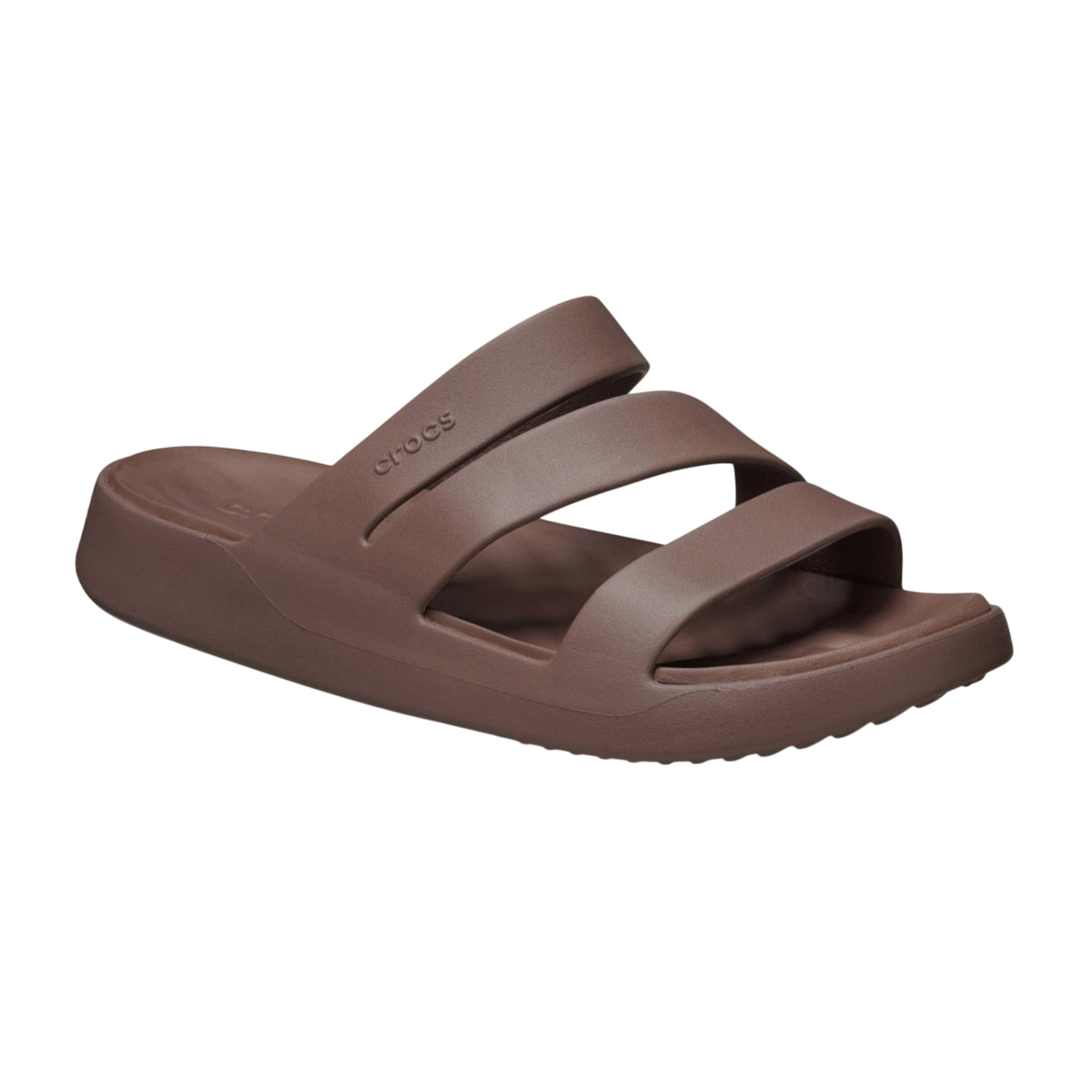 Ciabatta sandalo Crocs Fuga Strappy color tartufo da donna, modello 209587-0LF con cinturini incrociati e design ergonomico
