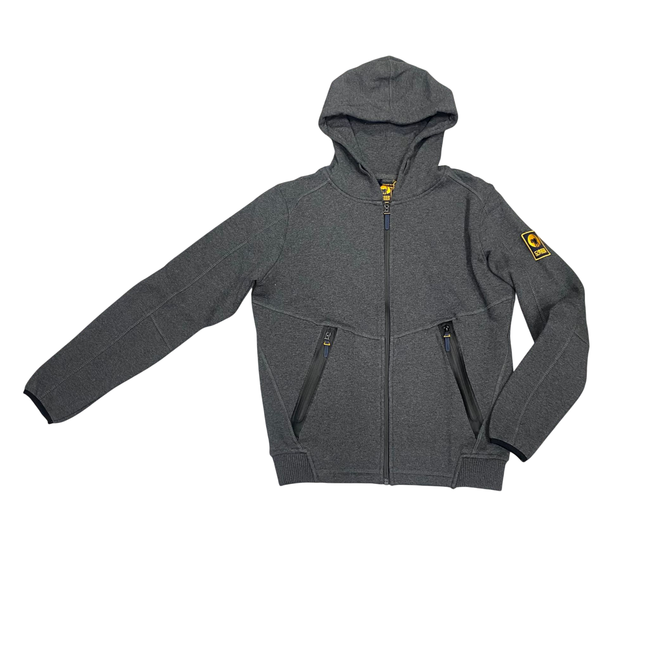 Ciesse felpa con cappuccio e cerniera intera da uomo 186comf00272 grigio