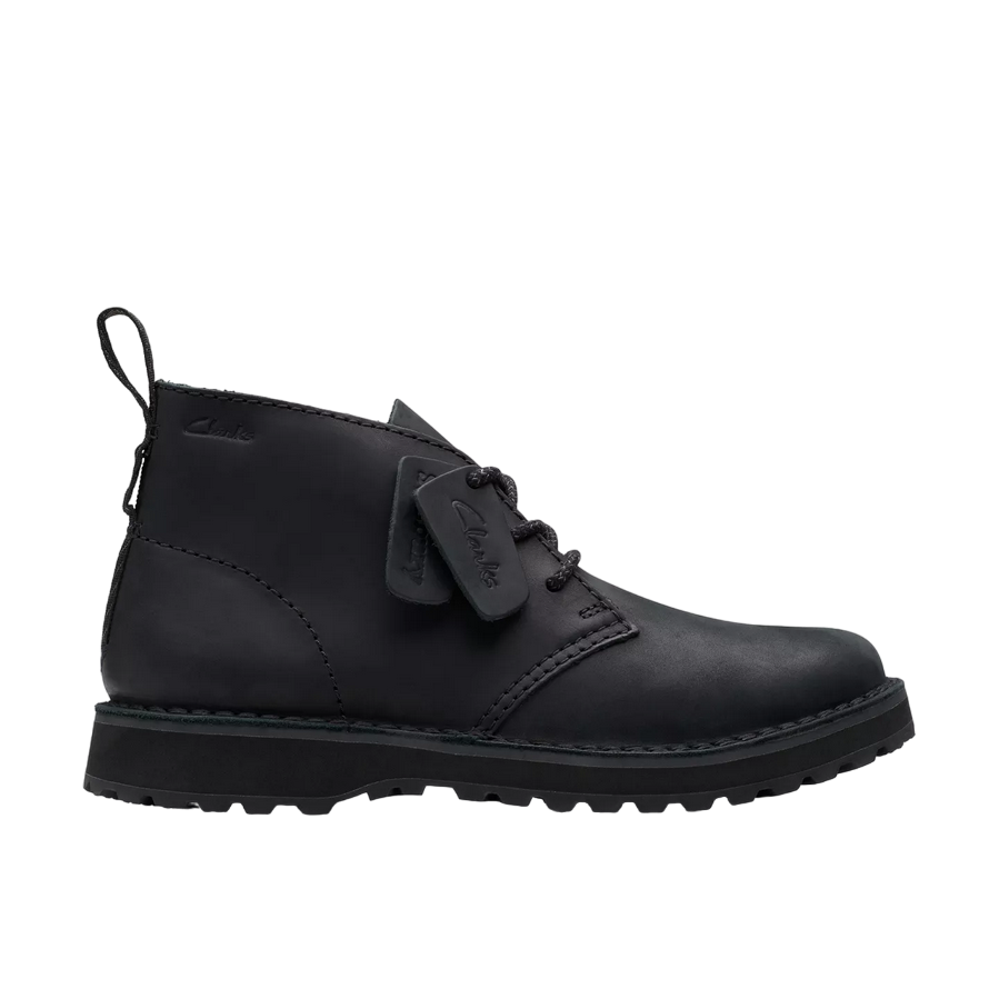 Clarks stivaletto Polacchino da uomo in pelle Solsbury DB 179716 nero