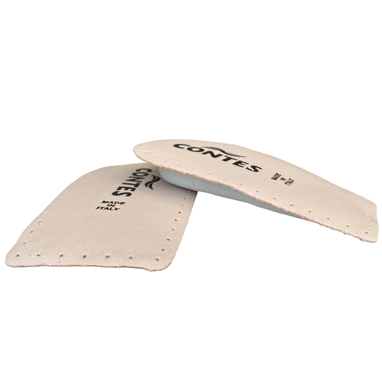 Contes Heel lift in latex foam covered with real chrome-free leather with a thickness of approximately 1.5 cm at the heel. 121/P