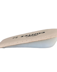 Contes Heel lift in latex foam covered with real chrome-free leather, approximately 3 cm thick at the heel. 123/P