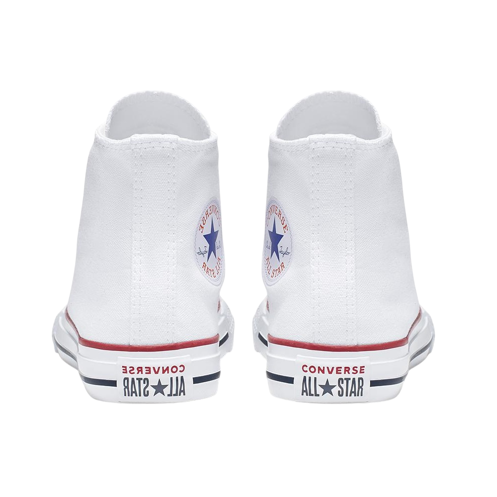 Dettaglio tallone Chuck Taylor All Star Junior 3J253C, sneakers bianche autentiche per bambini