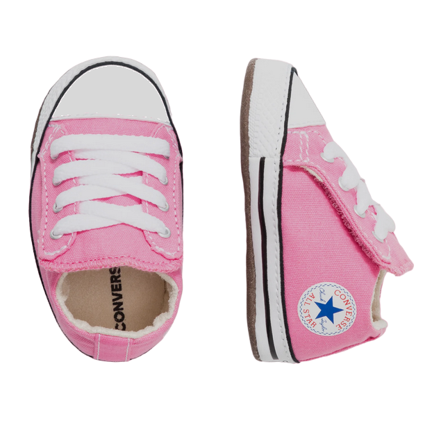 Sneakers Converse All Star Chuck Taylor Cribster Easy-On Infant 865160C rosa per neonati in tela morbida