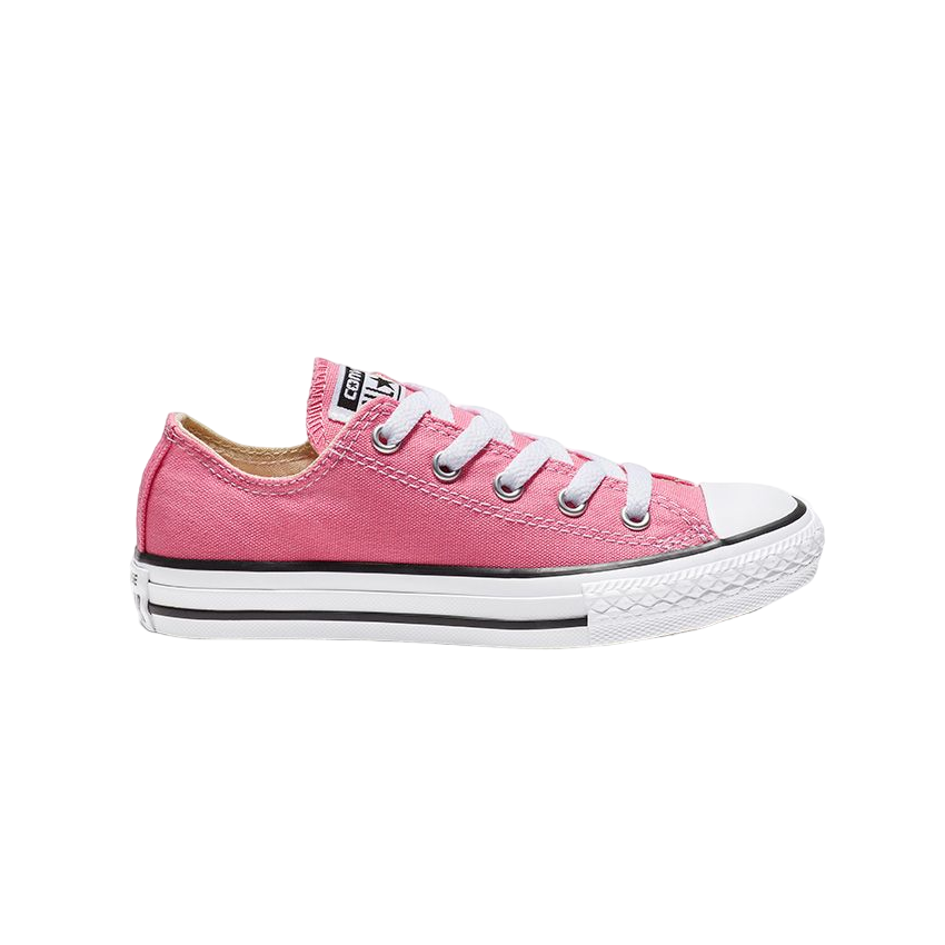 Sneakers Converse Chuck Taylor All Star OX 3J238C rosa per bambina junior in tela resistente, scarpe iconiche comode per il gioco e lo stile dei più piccoli, vista esterna