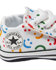 Converse scarpa da culla Chuck Taylor All Star Cribster Easy-On A06353C bianco-fantasia