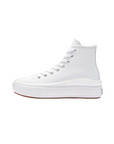 Converse women's high-top sneakers in leather with Chuck Taylor Star Move A04295C white wedge
