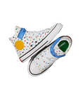 Converse children's sneakers shoe in canvas Chuck Taylor All Star Easy On Doodles A06316C white