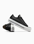 Converse women's sneakers shoe with leather wedge Chuck Taylor All Star 561681C black