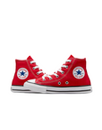 Converse scarpa sneakers da ragazzi in tela Chuck Taylor All Star HI 3J232C rosso