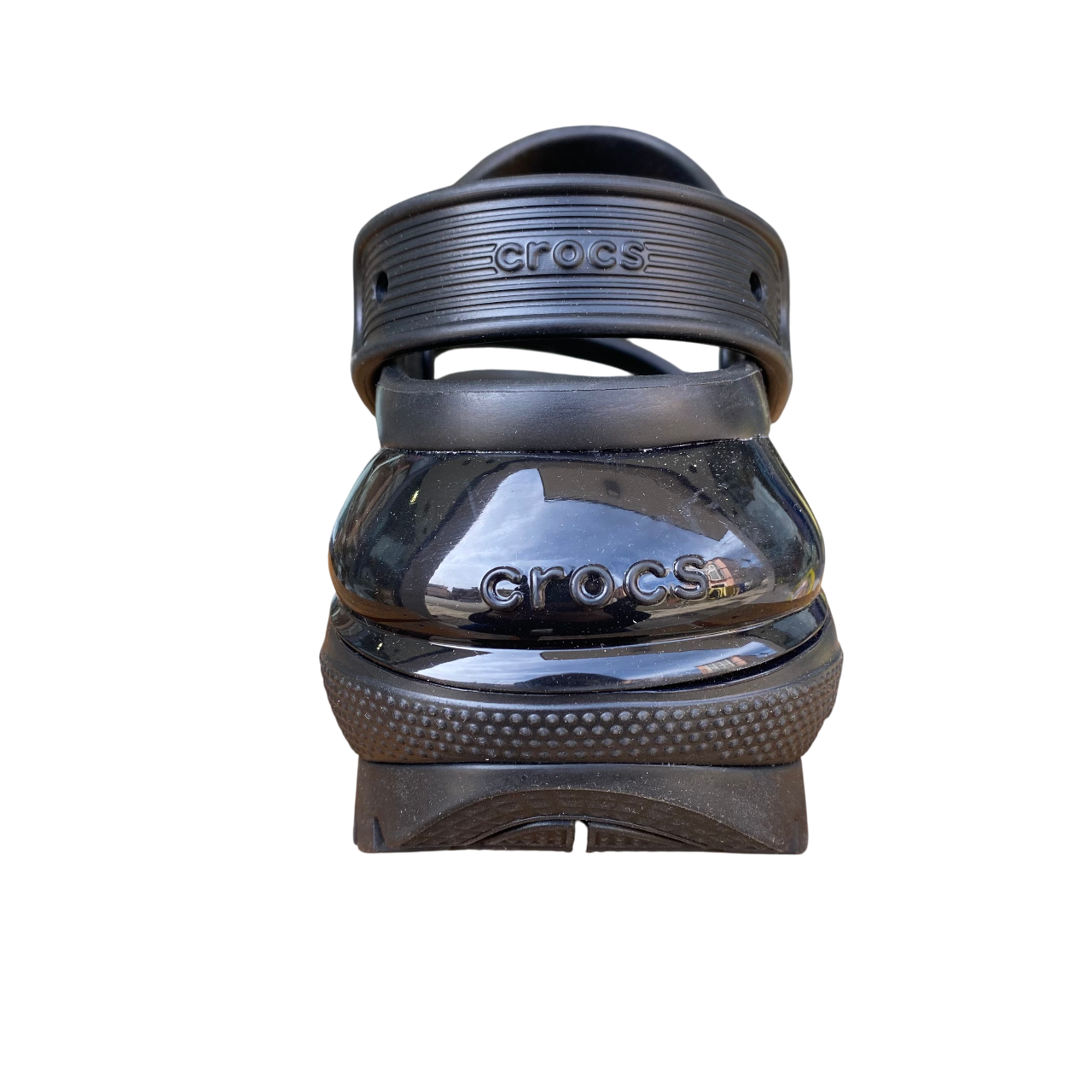 Crocs sandalo da donna Classic Mega Crush 207989-001 nero