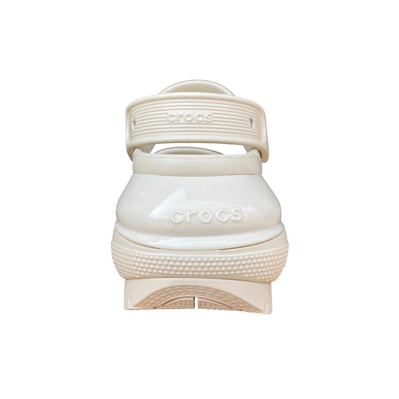Crocs sandalo da donna Classic Mega Crush 207989-2Y2 osso