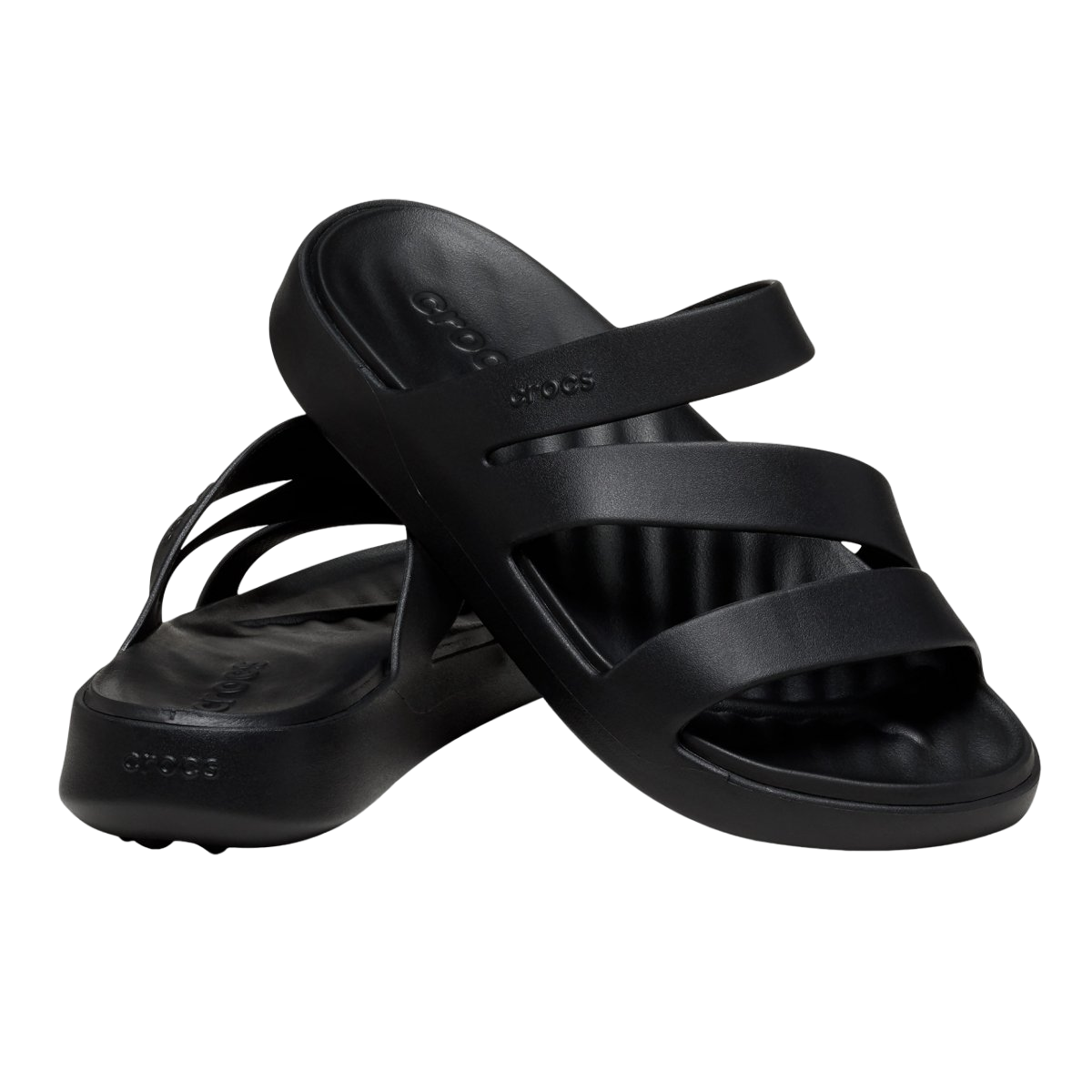 Crocs ciabatta sandalo Fuga Strappy da donna 209587-001 nero