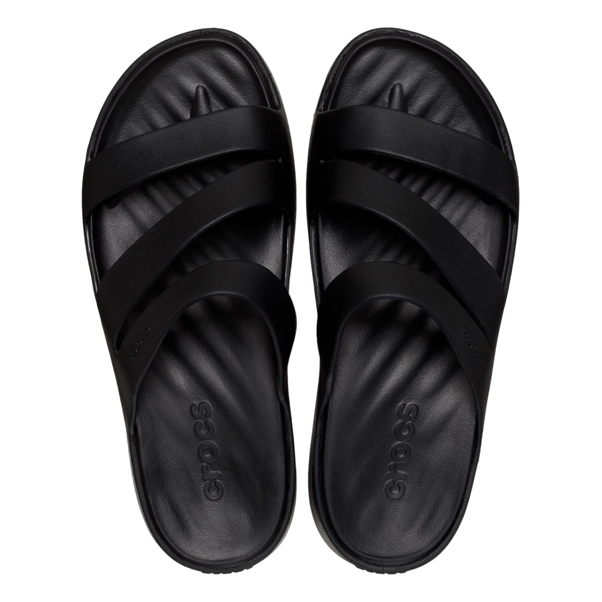 Crocs ciabatta sandalo Fuga Strappy da donna 209587-001 nero 3