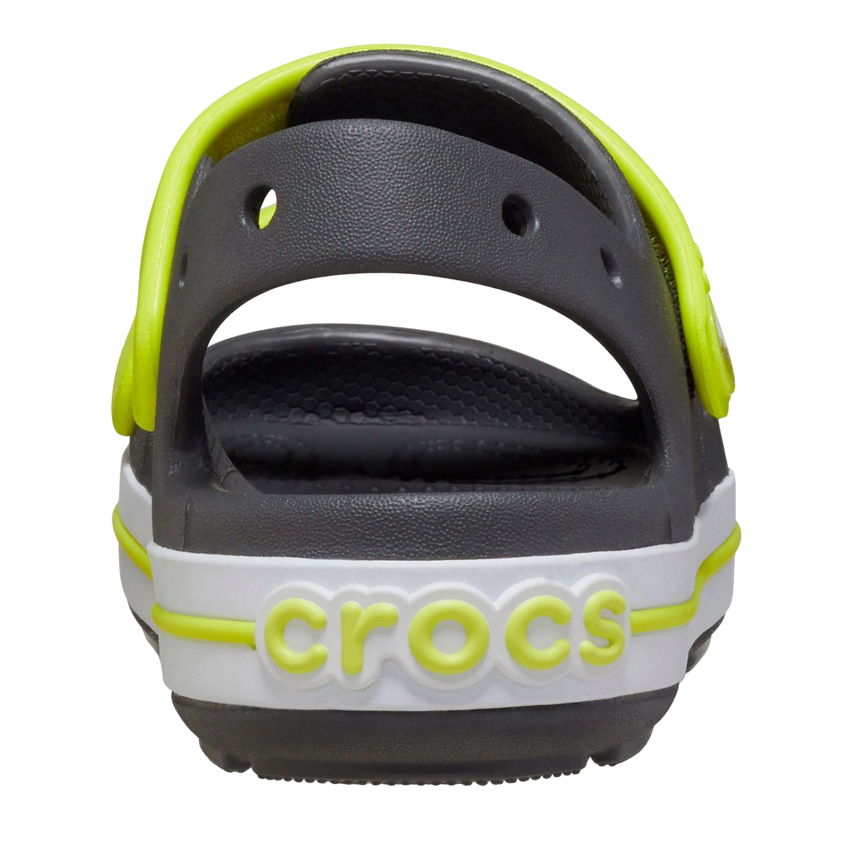 Crocs sandalo da bambino Crocband Cruiser 209423 1NJ grigio-giallo acido 4