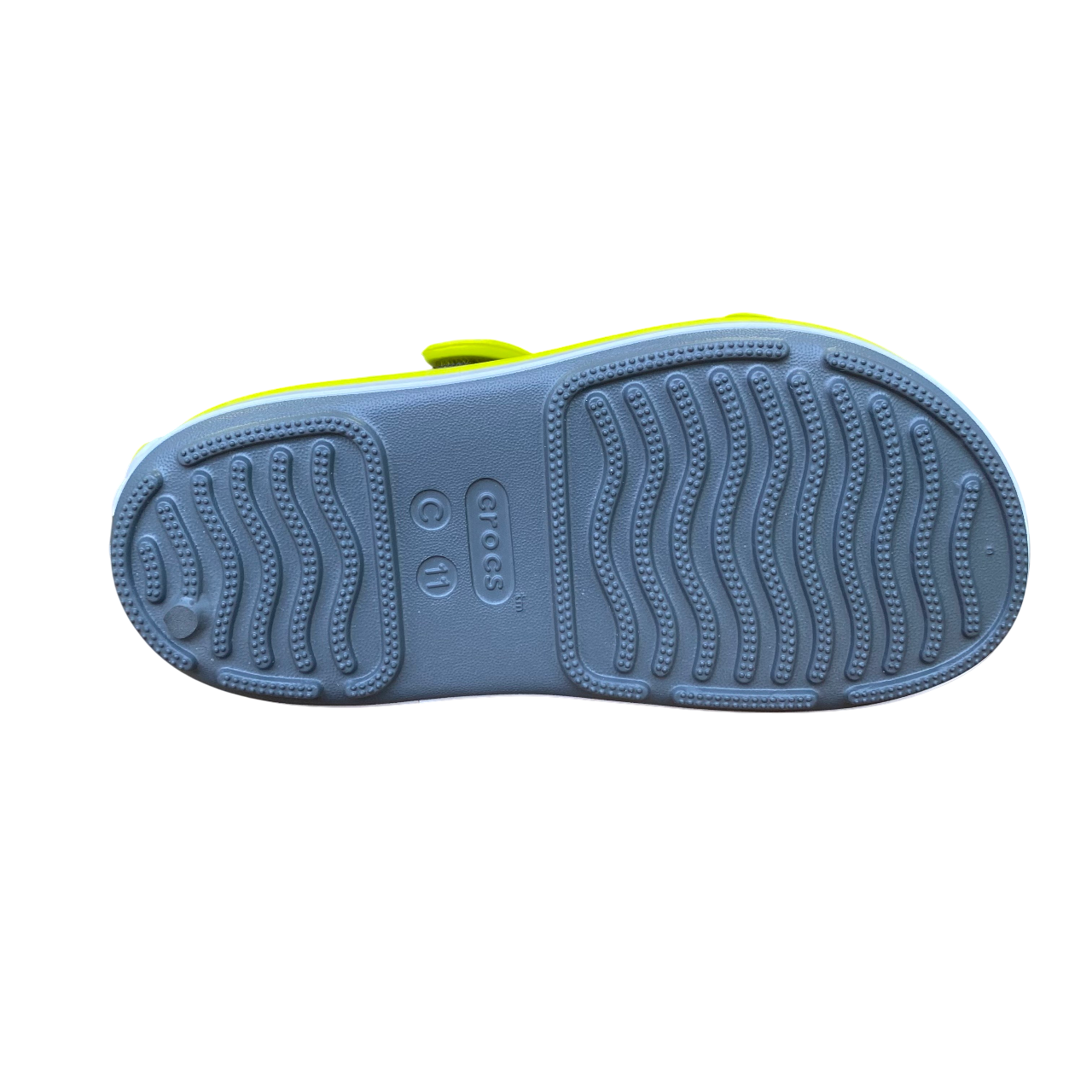 Crocs sandalo da bambino Crocband Cruiser 209424-1NJ grigio-verde acido
